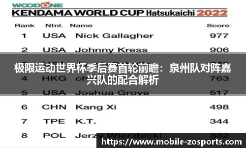极限运动世界杯季后赛首轮前瞻：泉州队对阵嘉兴队的配合解析